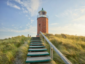 Leuchtturm Quermarkenfeuer Rotes Kliff, Sylt, Schleswig-Holstein, Deutschland Leuchtturm Quermarkenfeuer Rotes Kliff, Sylt, Schleswig-Holstein, Deutschland